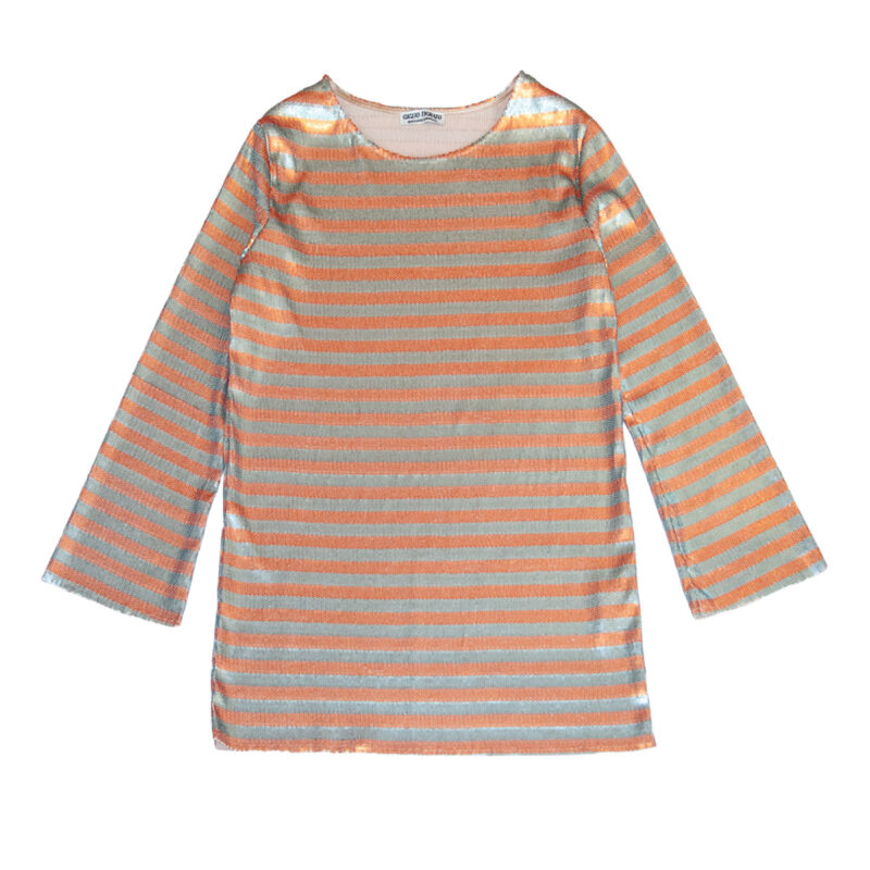 SIARGAO DRESS IN STRIPED PAILLETTES