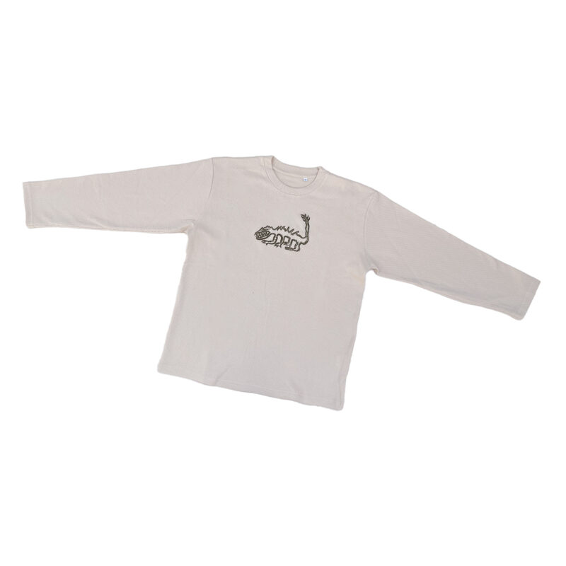 WAFFLE T-SHIRT EMBROIDERED CROCODILE